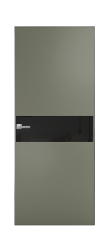 Дверь межкомнатная Vetro 11 Цвет Зеленый Покрытие Эмаль  Наличник Скрытый короб хром Цена 64208