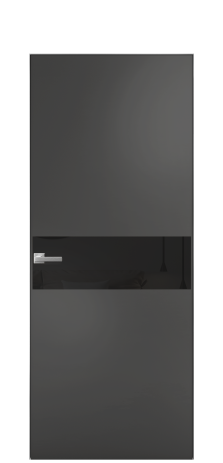 Дверь межкомнатная Vetro 11 Цвет Антрацит Покрытие Эмаль  Наличник Скрытый короб хром Цена 64208