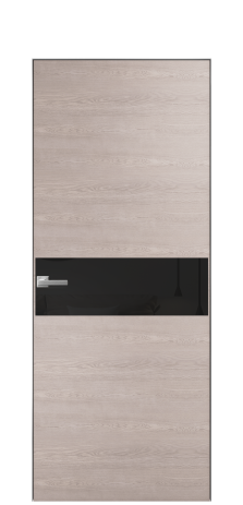 Дверь межкомнатная Vetro 11 Цвет Дуб Имбирь Покрытие Шпон натуральный  Наличник Скрытый короб хром Цена 66610