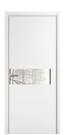 Дверь межкомнатная Vetro 11 Цвет Дуб Кофе Покрытие Шпон масло  Наличник Скрытый короб хром Цена 68460