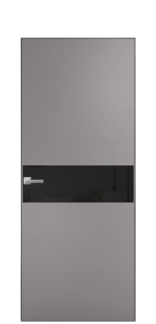 Дверь межкомнатная Vetro 11 Цвет Ясень Ирис Покрытие Шпон крашеный  Наличник Скрытый короб хром Цена 65010