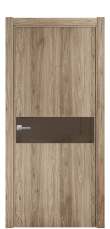 Дверь межкомнатная Vetro 11 Цвет Орех NY классический Покрытие ПВХ WOOD NATURAL Наличник L 75 Цена 24196