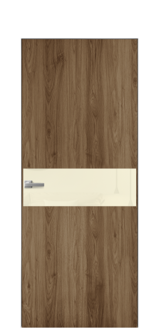 Дверь межкомнатная Vetro 11 Цвет Орех NY классический Покрытие ПВХ WOOD NATURAL Наличник Скрытый короб хром Цена 38150