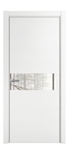 Дверь межкомнатная Vetro 11 Цвет Ясень Белый Покрытие Шпон крашеный  Наличник L 75 Цена 44150