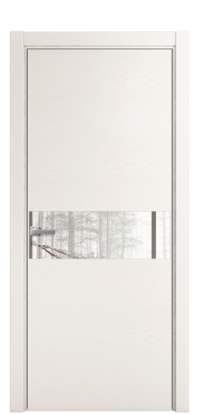 Дверь межкомнатная Vetro 11 Цвет Ясень Молочный Покрытие Шпон крашеный  Наличник L 75 Цена 44150