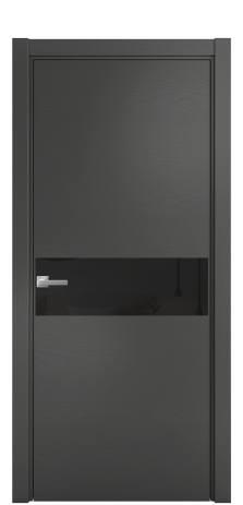 Дверь межкомнатная Vetro 11 Цвет Ясень Антрацит Покрытие Шпон крашеный  Наличник L 75 Цена 44150