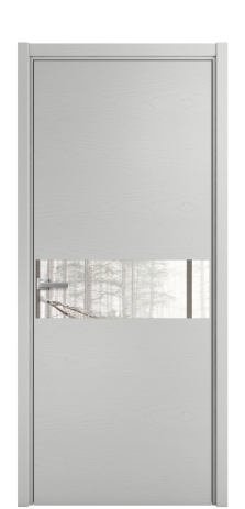 Дверь межкомнатная Vetro 11 Цвет Ясень Телегрей Покрытие Шпон крашеный  Наличник L 50 Цена 48025