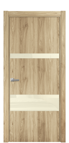 Дверь межкомнатная Vetro 12 Цвет Орех NY светлый Покрытие ПВХ WOOD NATURAL Наличник L 75 Цена 25884