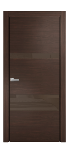 Дверь межкомнатная Vetro 12 Цвет Каштановый Орех Покрытие Шпон натуральный  Наличник L 75 Цена 50375