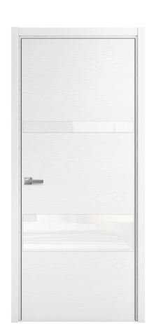 Дверь межкомнатная Vetro 12 Цвет Ясень Белый Покрытие Шпон крашеный  Наличник L 50 Цена 48025