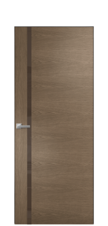 Дверь межкомнатная Vetro 13 Цвет Дуб Мускат Покрытие Шпон натуральный  Наличник Скрытый короб хром Цена 60800