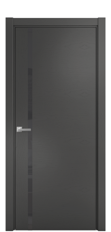 Дверь межкомнатная Vetro 13 Цвет Ясень Антрацит Покрытие Шпон крашеный  Наличник L 75 Цена 44150