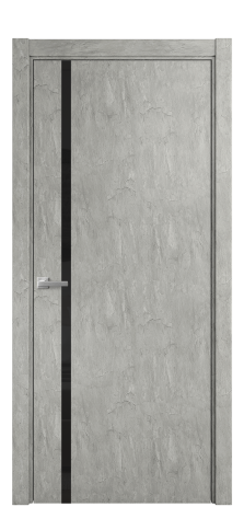 Дверь межкомнатная Vetro 13 Цвет Скол камня грей Покрытие ПВХ ORIGINAL Наличник L 75 Цена 30825