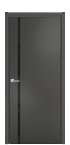 Дверь межкомнатная Vetro 13 Цвет Антрацит Покрытие Эмаль  Наличник L 50 Цена 44675
