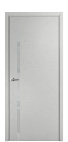 Дверь межкомнатная Vetro 13 Цвет Ясень Телегрей Покрытие Шпон крашеный  Наличник L 50 Цена 48525