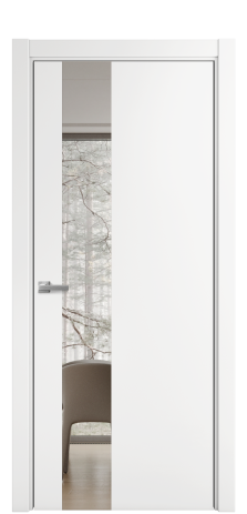 Дверь межкомнатная Vetro 14 Цвет Белый Покрытие Эмаль  Наличник L 75 Цена 45575