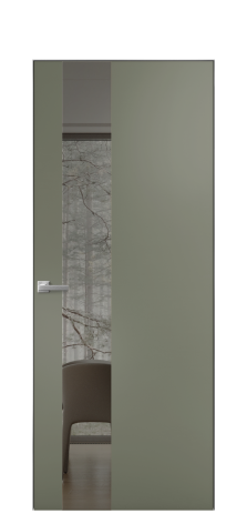 Дверь межкомнатная Ветро 14 Цвет Зеленый Покрытие Эмаль  Наличник Скрытый короб хром Цена 47548