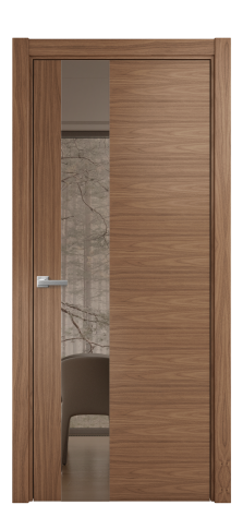 Дверь межкомнатная Ветро 14 Цвет Американский Орех Покрытие Шпон натуральный  Наличник L 75 Цена 56700