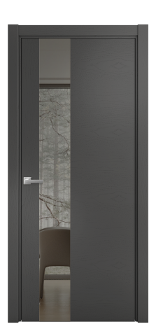 Дверь межкомнатная Ветро 14 Цвет Ясень Антрацит Покрытие Шпон крашеный  Наличник L 75 Цена 49275