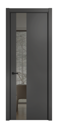 Дверь межкомнатная Ветро 14 Цвет Антрацит Покрытие ЭМАЛИ Эмаль Наличник L 75 Цена 47573