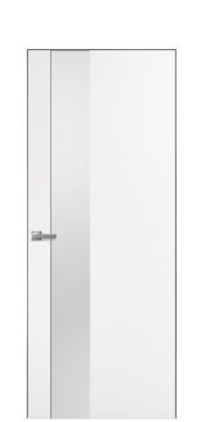 Дверь межкомнатная Ветро 14 Цвет Вайт Покрытие ПВХ SOFT (ПЭТ) Наличник Скрытый короб хром Цена 41000