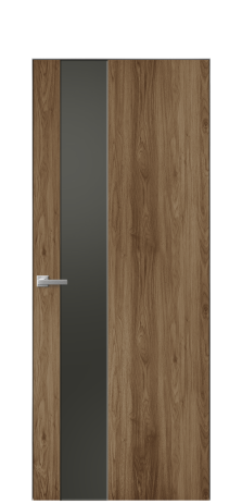 Дверь межкомнатная Ветро 14 Цвет Орех классический Покрытие ПВХ ПОД ДЕРЕВО Наличник Скрытый короб хром Цена 41000