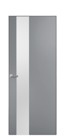 Дверь межкомнатная Ветро 14 Цвет Гриджио Покрытие Эмаль  Наличник Скрытый короб хром Цена 47048