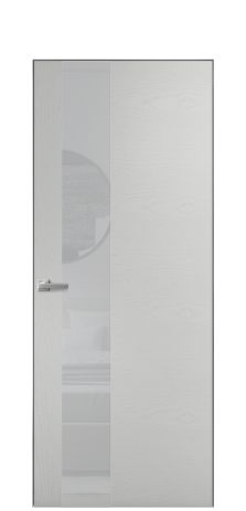 Дверь межкомнатная Ветро 14 Цвет Ясень Телегрей Покрытие Шпон крашеный  Наличник Скрытый короб хром Цена 48350