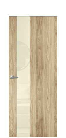 Дверь межкомнатная Vetro 14 Цвет Орех NY светлый Покрытие ПВХ WOOD NATURAL Наличник Скрытый короб хром Цена 42560