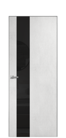 Дверь межкомнатная Vetro 14 Цвет Бетон известковый Покрытие ПВХ ФАКТУРНЫЕ Наличник Скрытый короб хром Цена 41000