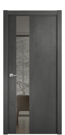 Дверь межкомнатная Vetro 14 Цвет Камень темный Покрытие ПВХ ФАКТУРНЫЕ Наличник L 75 Цена 34600