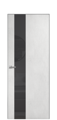 Дверь межкомнатная Vetro 14 Цвет Бетон известковый Покрытие ПВХ ORIGINAL Наличник Скрытый короб хром Цена 42560