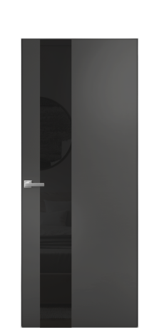 Дверь межкомнатная Vetro 14 Цвет Антрацит Покрытие Эмаль  Наличник Скрытый короб хром Цена 64208