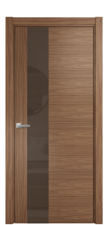 Дверь межкомнатная Vetro 14 Цвет Американский Орех Покрытие Шпон натуральный  Наличник L 75 Цена 56200