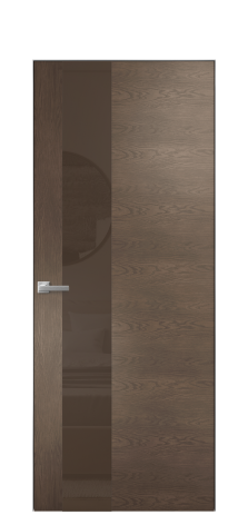 Дверь межкомнатная Vetro 14 Цвет Дуб Марракеш Покрытие Шпон натуральный  Наличник Скрытый короб хром Цена 66610