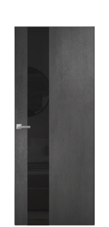 Дверь межкомнатная Vetro 14 Цвет Камень темный Покрытие ПВХ ORIGINAL Наличник Скрытый короб хром Цена 41000