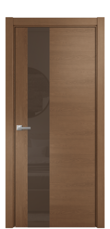 Дверь межкомнатная Vetro 14 Цвет Дуб Темный Покрытие Шпон натуральный  Наличник L 75 Цена 51650