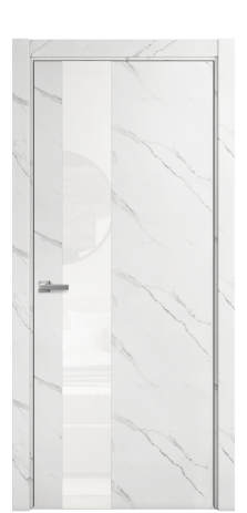 Дверь межкомнатная Vetro 14 Цвет Monte white soft Покрытие ПВХ ORIGINAL Наличник L 75 Цена 25884