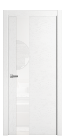 Дверь межкомнатная Vetro 14 Цвет Ясень Белый Покрытие Шпон крашеный  Наличник L 75 Цена 44150