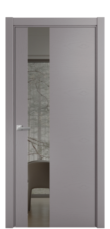 Дверь межкомнатная Vetro 14 Цвет Ясень Ирис Покрытие Шпон крашеный  Наличник L 75 Цена 44650