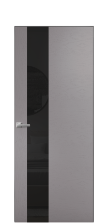 Дверь межкомнатная Vetro 14 Цвет Ясень Ирис Покрытие Шпон крашеный  Наличник Скрытый короб хром Цена 59100