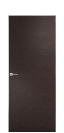 Дверь межкомнатная Ветро 17 Цвет Мореный Дуб Покрытие Шпон натуральный  Наличник Скрытый короб хром Цена 48850