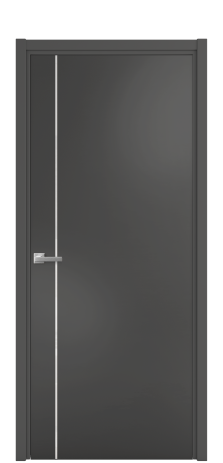 Дверь межкомнатная Vetro 17 Цвет Антрацит Покрытие Эмаль  Наличник L 50 Цена 46443