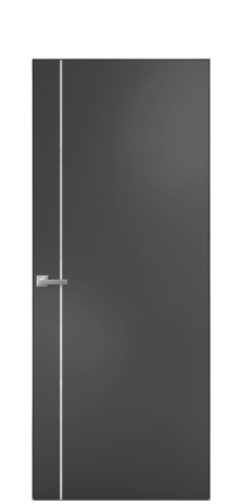 Дверь межкомнатная Vetro 17 Цвет Антрацит Покрытие Эмаль  Наличник Скрытый короб хром Цена 63578