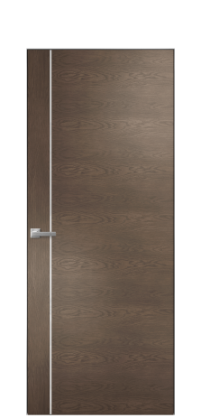 Дверь межкомнатная Vetro 17 Цвет Дуб Марракеш Покрытие Шпон натуральный  Наличник Скрытый короб хром Цена 60800