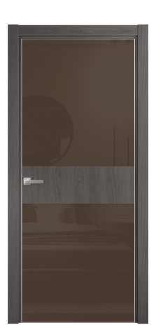 Дверь межкомнатная Vetro 18 Цвет Maderaira oak agate Покрытие ПВХ WOOD NATURAL Наличник L 75 Цена 29068