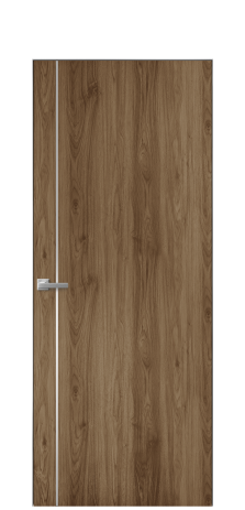 Дверь межкомнатная Слот 10-011 Цвет Орех классический Покрытие ПВХ ПОД ДЕРЕВО Наличник Скрытый короб хром Цена 38100