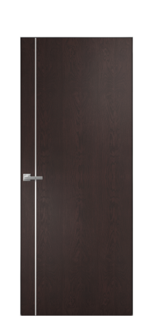 Дверь межкомнатная Slot 10-011 Цвет Мореный Дуб Покрытие Шпон натуральный  Наличник Скрытый короб хром Цена 62310