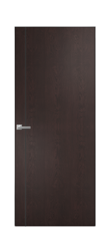 Дверь межкомнатная Slot 10-011 Цвет Мореный Дуб Покрытие Шпон натуральный  Наличник Скрытый короб хром Цена 62310