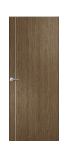 Дверь межкомнатная Slot 10-011 Цвет Дуб Шоколад Покрытие Шпон масло  Наличник Скрытый короб хром Цена 64160